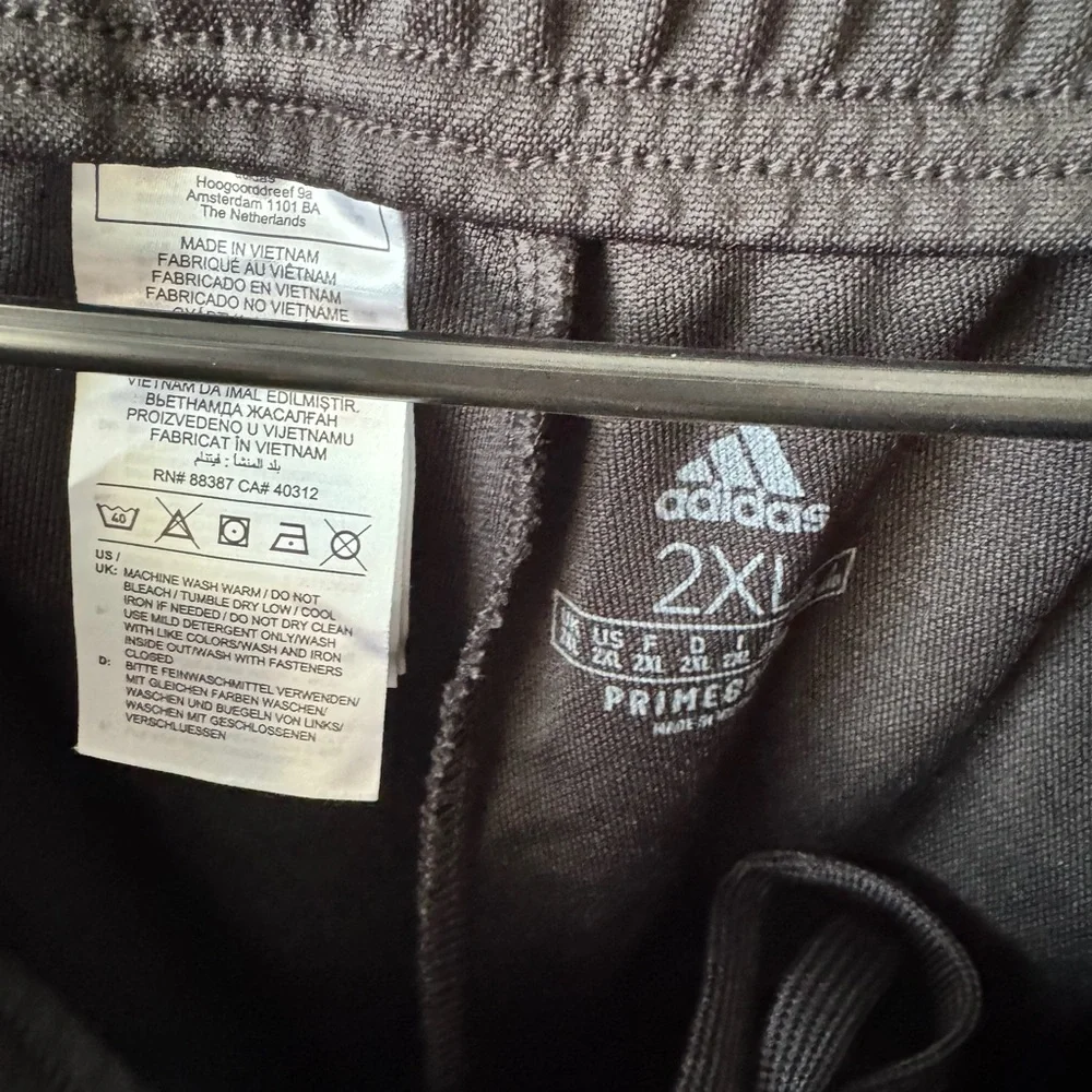 adidas Black Men’s Performance Joggers with White Logo